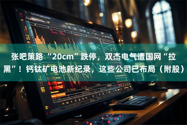 张吧策路 “20cm”跌停，双杰电气遭国网“拉黑”！钙钛矿电池新纪录，这些公司已布局（附股）